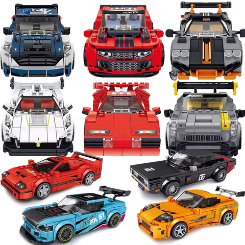 Speed Champions Muscle Car Collect Supercar F1 Bricks Building Model Blocks Moc Kits Kids Toy Boys City Vehicle SuperRun Sets ► Photo 1/6