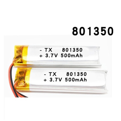 801350 3.7V 500mAh Rechargeable Li-Polymer Battery For GPS mp3 mp4 DVR Recording pen bluetooth Bicycle rear Tail Light 081350 ► Photo 1/1