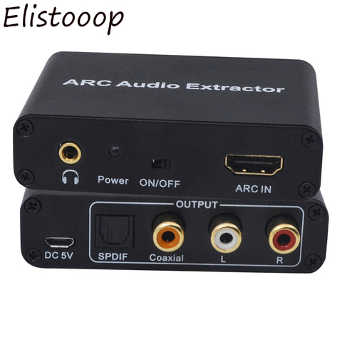 192KHz ARC Audio Adapter HDMI Audio Extractor Digital to Analog Audio Converter DAC SPDIF Coaxial RCA 3.5mm Jack Output For TV ► Photo 1/6