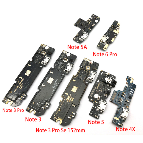 USB Charging Port Mic Microphone Dock Connector Board Flex Cable For Xiaomi Redmi Note 4 4X 5 5A 6 3 Pro Se 152mm Repair Parts ► Photo 1/5