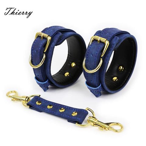 Thierry new arrive Adjustable PU Leather Handcuff Ankle Cuff Restraints Bondage Sex Toy Restraints Sex Bondage Exotic SM toys ► Photo 1/6