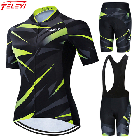 2022 Teleyi Women Summer Cycling Set 100% Polyester MTB Bike Shirt Breathable Bicycle Clothes Cycling Clothing Cycling Jersey ► Photo 1/1