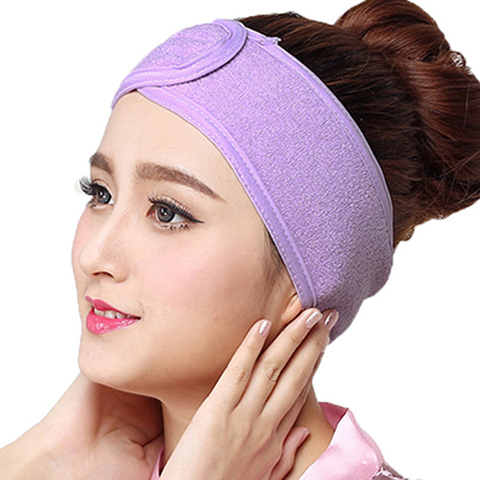 Women Adjustable Makeup Toweling Hair Wrap Head Band Soft Salon SPA Facial Headband Hairband Hair Accessories ► Photo 1/6