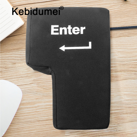 kebidumei USB Enter Key Vent Pillow Soft Computer Button Return Key Offices Decompression Pillow Stress Relief Toy Wholesale ► Photo 1/6