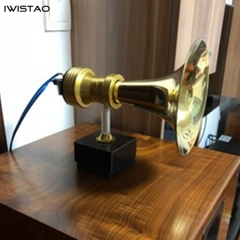 IWISTAO Long 5 inch Supper Tweeter 1 Pair Copper Horn Brass horns Copper Film 6Ω 20W 1.2KHZ-40kHz ► Photo 1/4