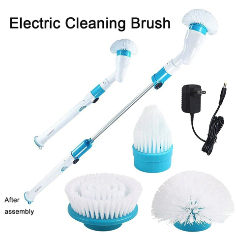 Turbo Scrub Electric Cleaning Brush Adjustable Waterproof Cleaner Charging Wireless  Clean Bathroom Kitchen Cleaning Tools Set