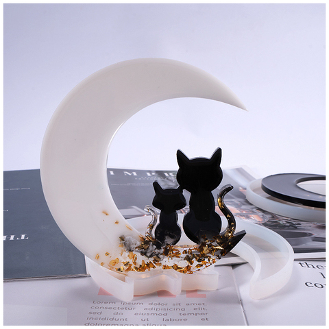 Doreen Box Silicone Resin White Epoxy Mold For Jewelry Girls Making Half Moon Car/Deer/Angel Cute DIY Crafts Jewelry Tools,1PC ► Photo 1/6