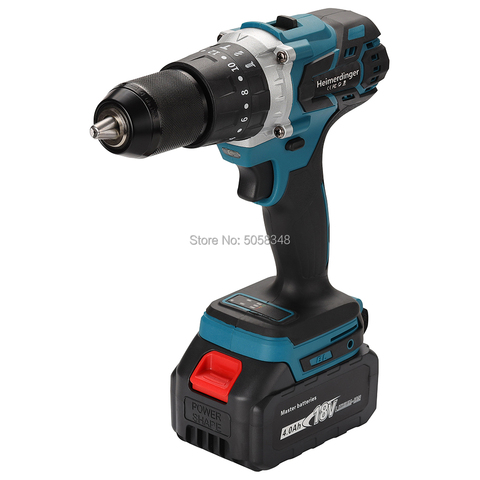 18V 13mm cordless impact drill 18V 13mm brushless impact drill 18V impact drill 18V screwdriver drill with one 4.0 Ah battery ► Photo 1/6