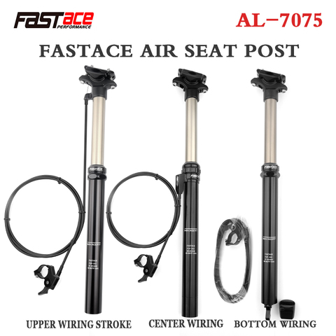 FASTACE Height Adjustable Seatpost 30.9/31.6mm MTB Dropper 440mm Internal Routing External Cable Remote Lever 125mm Travel Seat ► Photo 1/6