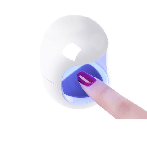 New USB interface Q Shape Phototherapy Nail Lamp Nail Polish Gel Curing Mini LED UV Lamp Travel Home Nail Art Timing Nail Dryer ► Photo 1/6