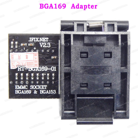 BGA63 / RT-BGA169-01 EMMC Seat EMCP153 EMCP169 Adapter + Limit frame For RT809H Programmer With 3Pcs BGA Bounding Box ► Photo 1/6