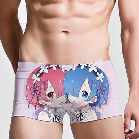 Re:Zero kara Hajimeru Isekai Seikatsu Ram Rem Man pantiesMEN underwear Starting Life in Another World boxers panies Underpants ► Photo 1/6