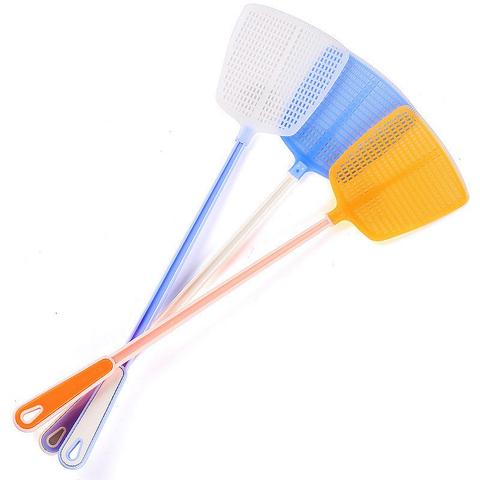 1Pcs Household Long Handle Plastic Fly Trap Mosquito Swatter Durable Hollow Fly Killer Hand Manual Flapper Pest Control Random ► Photo 1/6