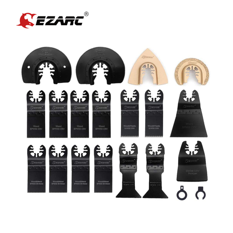 EZARC 12/18pcs Oscillating Multitool Saw Blade for Routing and Rasping, Bi-Metal and CRV Blades for Sawing, Scraping and Cutting ► Photo 1/6