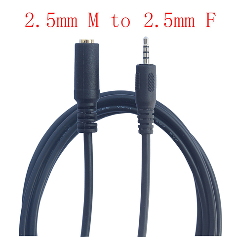 1.8mtr 4 Pole stereo 2.5mm Male to 2.5mm Female Jack Male To Female extension  audio Cable ► Photo 1/6