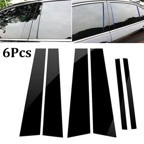 For Honda Accord Set Door Window Trim Cover 6Pcs Black PC Plastic Pillar Posts BC Pillar Cover Car Stickers ► Photo 1/6