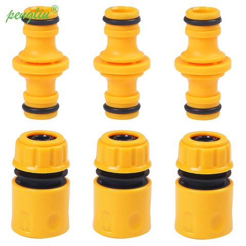 6 Pcs Garden Quick Hose Connector 1/2” End Double Male Coupling Joint Adapter Extender Set For Hose Pipe Tube ► Photo 1/6