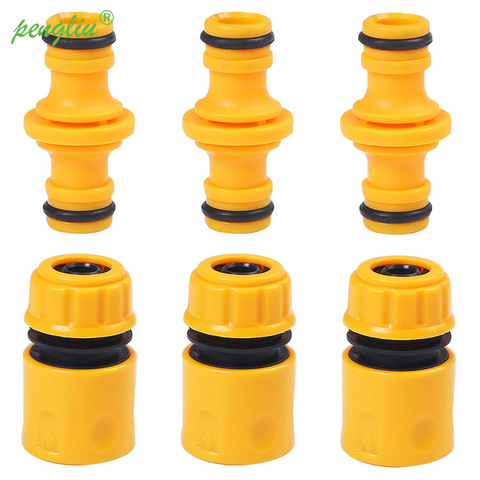6 Pcs Garden Quick Hose Connector 1/2” End Double Male Coupling Joint Adapter Extender Set For Hose Pipe Tube ► Photo 1/6
