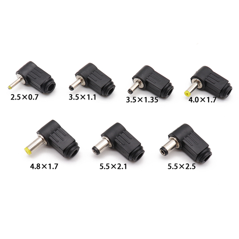 DC Power Male Plug Jack Adapter 90 Degree Male 5.5x2.1mm 5.5x2.5mm 4.8x1.7mm 4.0x1.7mm 3.5x1.35mm 2.5x0.7mm 2.0x0.6mm ► Photo 1/6
