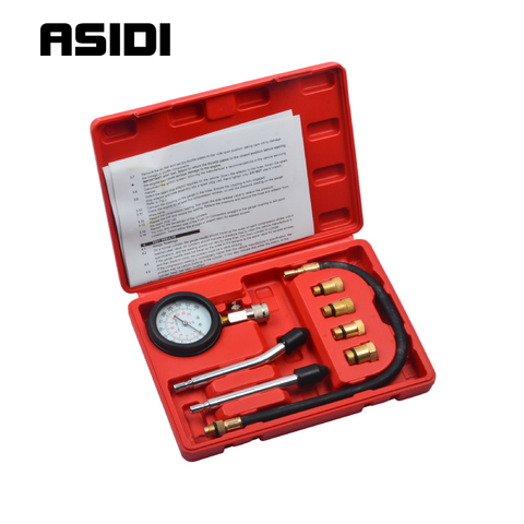 8 Pcs Engine Cylinder Compression Tester Gauge M10, M12, M14, M18 Auto Truck Car ► Photo 1/4