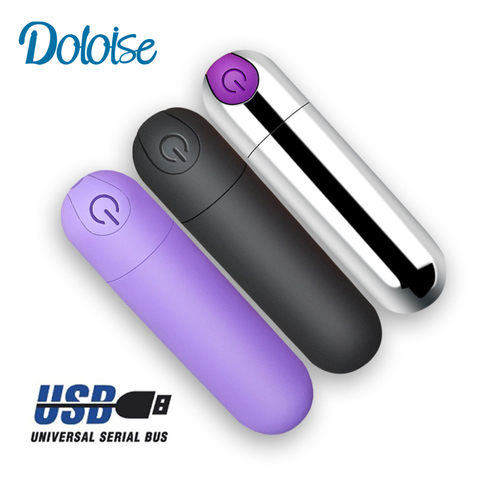 Portable Sex Toys Waterproof 10 Speed Bullet Vibrator for Clit Stimulator, USB Rechargeable Silver Bullet Vibrator For Women ► Photo 1/6