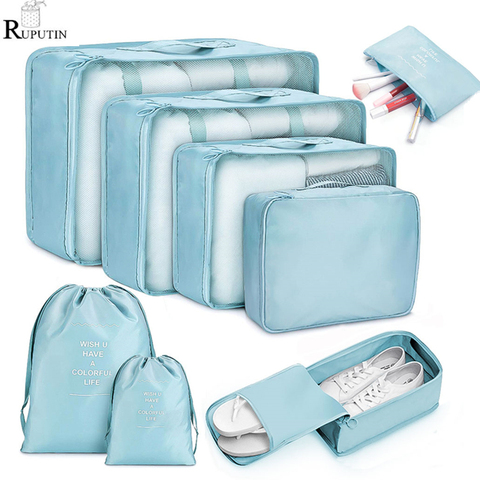 Travel Organizer Set Storage Bags, Suitcase, Foldable Clothes, Shoes,  Underwear, Portable Storage Bag, Dustproof Luggage Bag