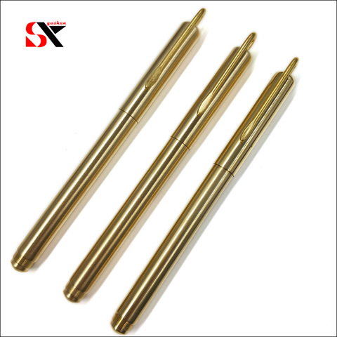 Yushun Luxury Optional Minimalism Superfine Ballpoint Pen Pure Brass Stationery Copper Ballpen Writing Office gift box ► Photo 1/6