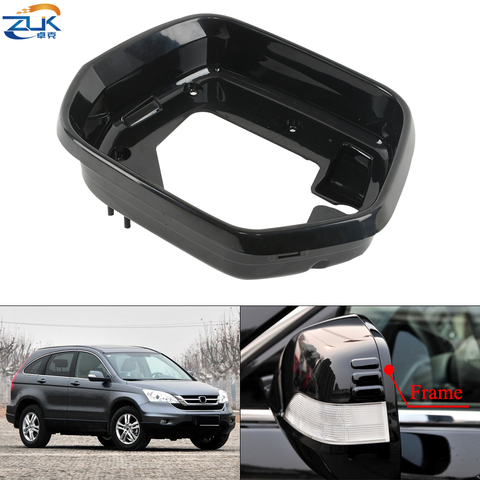 ZUK Exterior Door Rearview Mirror Frame For HONDA CRV 2007-2011 RE1 RE2 RE4 Rear View Wing Mirror Cover Bezel Panel ► Photo 1/6