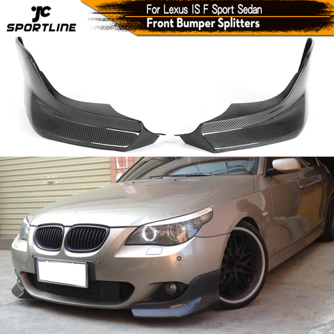 Car Front Bumper Lip Spoiler Splitters Cupwings for BMW E60 M Tech M Sport 2006 - 2010 Winglets Cupwings Carbon Fiber / FRP ► Photo 1/1