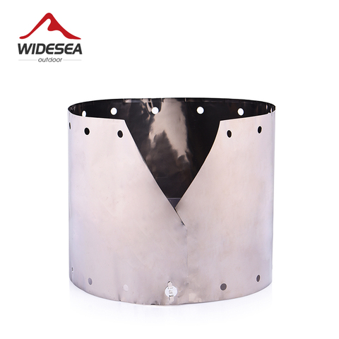 Widesea Titanium Ultra-light Wind Shield For  Gas-burner Alcohol Stove Portable Folding Camping Equipment Outdoor Cooking Guard ► Photo 1/6