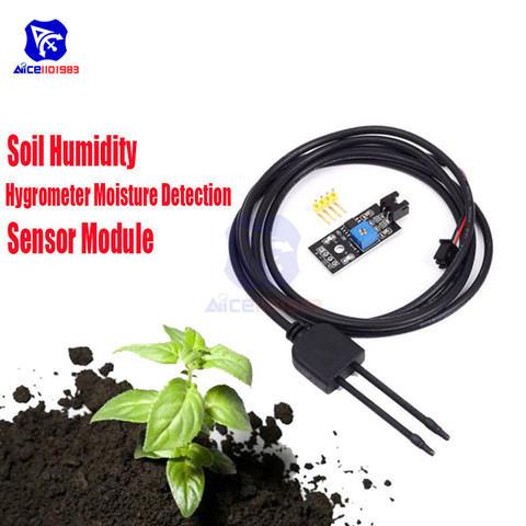 diymore DC 3.3 -12V Soil Humidity Sensor Tester Module Potentiometer Hygrometer Moisture Detection Sensor Probe for Arduino ► Photo 1/6