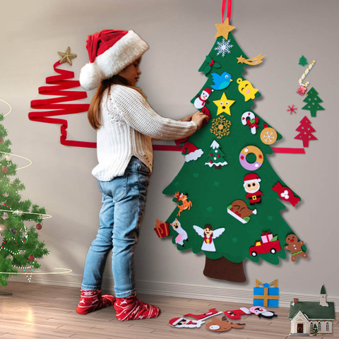 Kids Diy Christmas Kit Wall Hanging Ornaments Home New Year Gifts