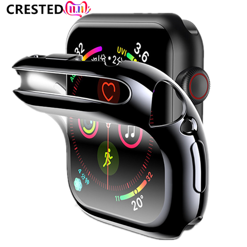 Cover Case For Apple Watch band 44mm/40mm for apple watch 6 5 4 3 42mm/38mm iwatch screen protector Accessories silicone bumper ► Photo 1/6