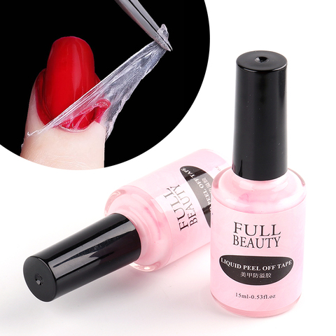 15ml Moisturizing Nail Latex Liquid Peel Off Tape Nail Care Anti-overflow Glue Edge Glue Tearable Skin Care Top Base Coat SA1825 ► Photo 1/6