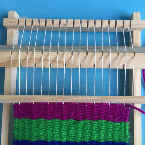 DIY Traditional Wooden Weaving Loom Craft Yarn Hand Knitting Machine Kids Educational Toy Gifts ► Photo 1/6