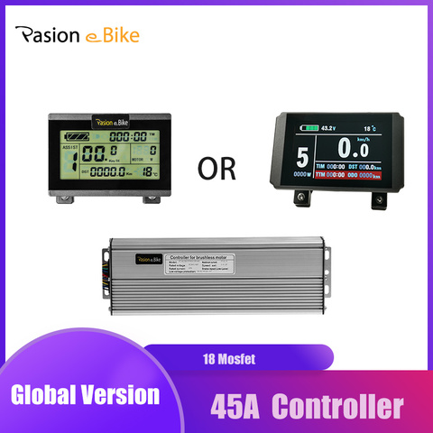 PASION E BIKE Brushless Controller 45A 48V 18 MOSFET Controller & LCD Display 1500W 2000W DC Sine Wave Ebike Display Controller ► Photo 1/6