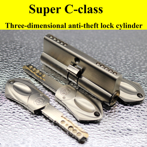 European and American standards security door lock core Gate lock 55 60 65 70 75 80 85 90 mm alloy 10 keys Gate lockcylinder ► Photo 1/6