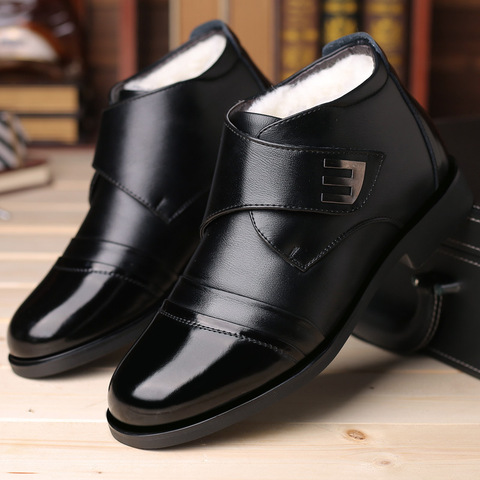 Casual Leather Boots Genuine Leather Men Shoes Fashion Male Shoes Winter Ankle Boots Male Boots Winter Men Shoes rtg67 ► Photo 1/6