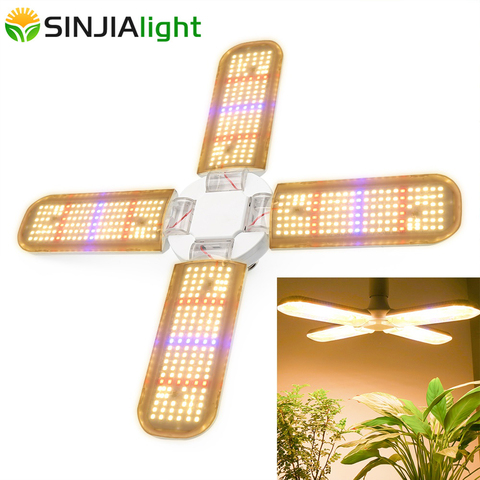 Newest 4 Bladed Fan Plant Lamp LED Grow Light Full Spectrum Phytolamp Growing Bulb for Flowers Seedling Fitolamp Indoor  Growbox ► Photo 1/6