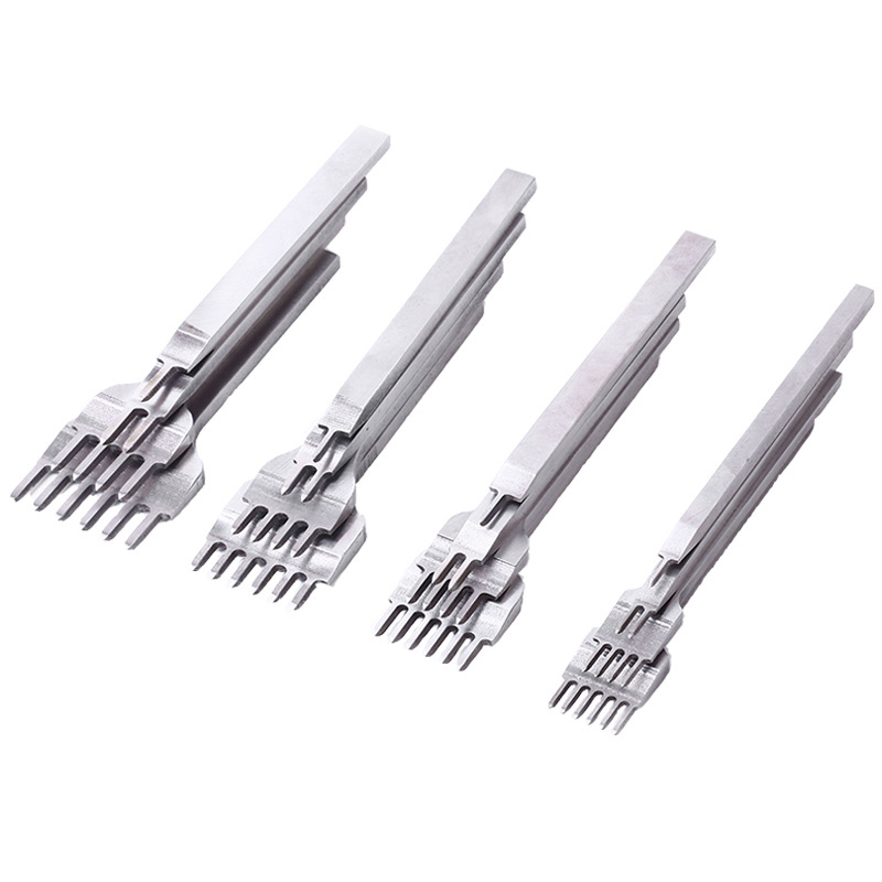 4pcs/set 3/4/5/6mm space Stitching Punch Tool for Leather Craft Tools Hole Punches Lacing Stitching Tool Hand-stitched for DIY ► Photo 1/6