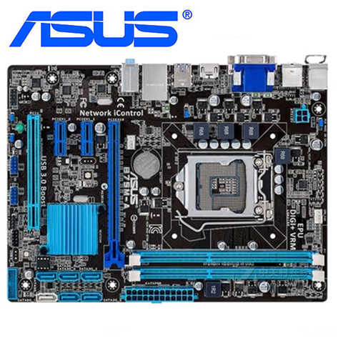 ASUS B75M-A Motherboards LGA 1155 DDR3 16GB For Intel B75 B75M-A Desktop Mainboard Systemboard SATA III PCI-E X16 Used AMI BIOS ► Photo 1/3