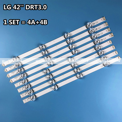 NEW 8 pieces/set LED Backlight Strip for LG 42LB5610 42LB5800 42LB585V 42LB DRT 3.0 42 A/B 6916L-1709A 1710A 6916L-1957A 1956A ► Photo 1/6