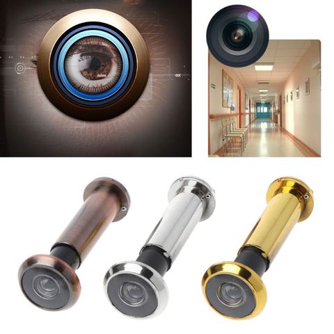 220 Degree Wide Viewing Angle Door Viewer Privacy Cover Security Door Eye Viewer Adjustable Glass Lens Hardware Tools ► Photo 1/6
