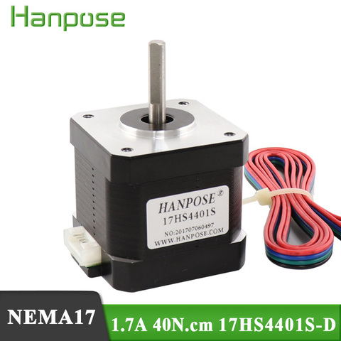 3D printer 4-lead Nema17 Stepper Motor 42 motor Nema 17 motor 42BYGH 1.7A 65oz.in  17HS4401S  motor for CNC XYZ with DuPont line ► Photo 1/6