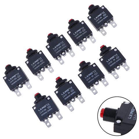Circuit Breaker Overload Protector Switch Fuse 3A 4A 5A 6A 8A 10A 15A 20A 30A ► Photo 1/6