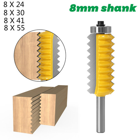 8mm shank Multi-teeth Mortise Cutter Woodworking Cutter Slotting Cutter Woodworking Milling Cutter Splicing Cutter Wave Type ► Photo 1/6