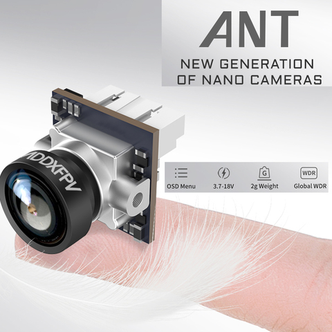 Caddx Ant FPV Camera 1200TVL Global WDR with OSD 1.8mm Lens 2g Ultra Light Nano FPV Cam Aspect Ratio 16:9 4:3 NTSC PAL ► Photo 1/5