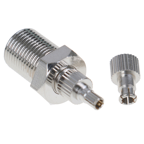Nickel Plated 26mm F Female To TS9 & CRC9 Male Plug Coaxial Adapter RF Connector ► Photo 1/6