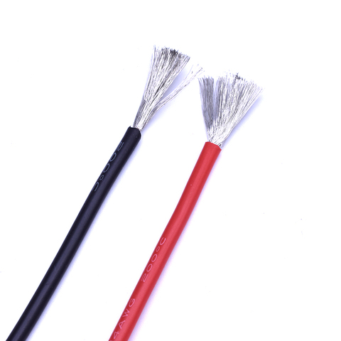 High Temperature Resistance High Quality Tinned Copper 14awg Gauge Flexible Silicone Cable Wire 5M 2.5M Black+2.5M Red ► Photo 1/6