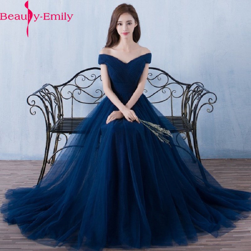 Beauty-Emily Lace Women A Line Long Evening Dresses for Weddings